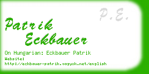 patrik eckbauer business card